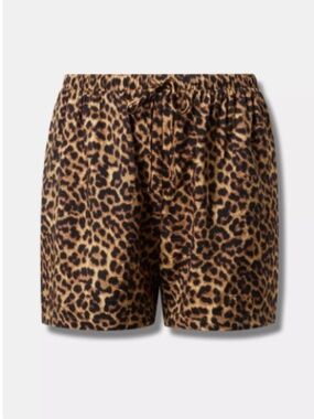 Leopard DrawString Pull on Shorts